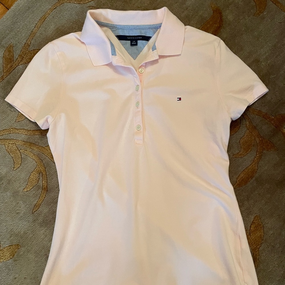 Pink Tommy Hilfiger Polo Shirt
